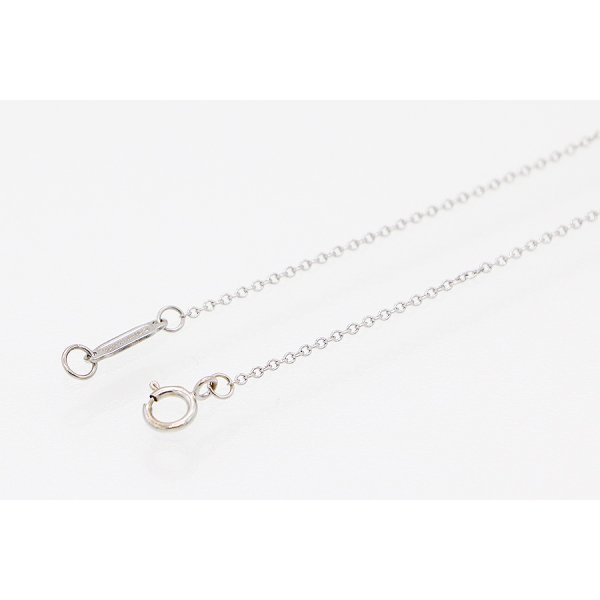 ティファニー　750WG メトロハート ダイアイリネックレス 2.00g　留め具外したイメージ