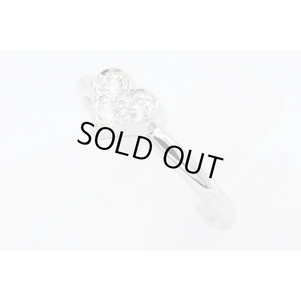 ティファニー　PT950 センチメンタルハート　ダイアイリリング 3.60g　サイド