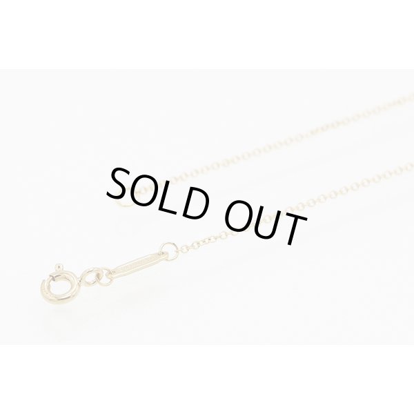 ティファニー　750YG ミニダブルハートタグペンダントネックレス 4.00g　留め具外したイメージ