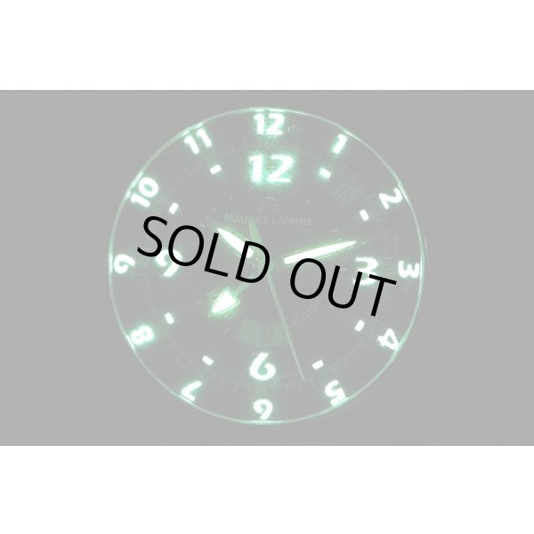 モーリス・ラクロア　マスターピース　レベイユグローブ　ＭＰ６３８８　黒文字盤　ライト暗闇