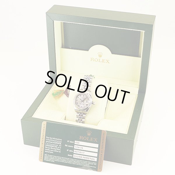ロレックス　１７９１７４　Ｍ番（０８年）　銀ローマ文字盤　箱・保証書