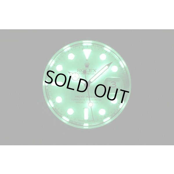 ロレックス　１６６２２　ヨットマスターロレジウム　Ｍ番（０８年）銀文字盤　ライト暗闇