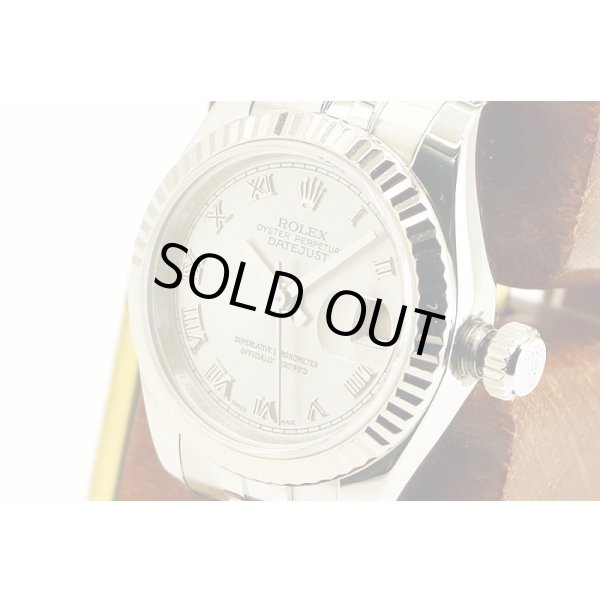 ロレックス　１７９１７４　Ｍ番（０８年）　銀ローマ文字盤　サイド拡大