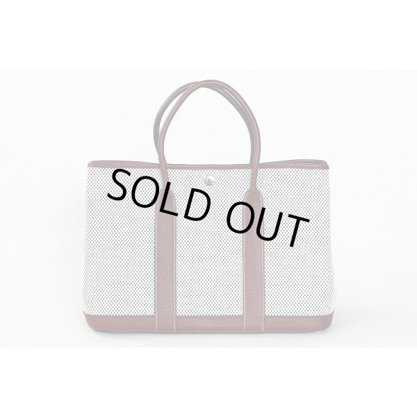 エルメス　ガーデンパーティTPM アイボリー／ダークブラウン／ルージュ　裏面