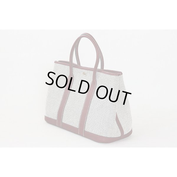 エルメス　ガーデンパーティTPM アイボリー／ダークブラウン／ルージュ　サイド