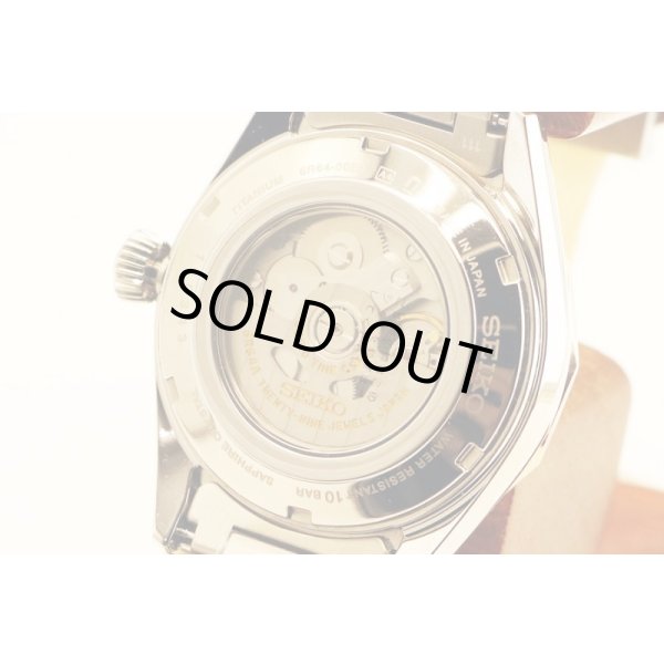 セイコー　プレサージュ　オーシャントラベラー　ＳＡＲＦ０１２ トワイライトオレンジ文字盤　裏面拡大