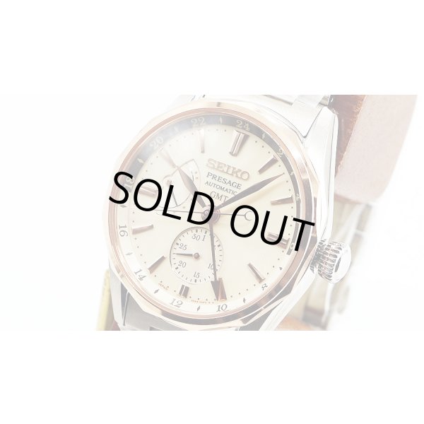 セイコー　プレサージュ　オーシャントラベラー　ＳＡＲＦ０１２ トワイライトオレンジ文字盤　サイド拡大