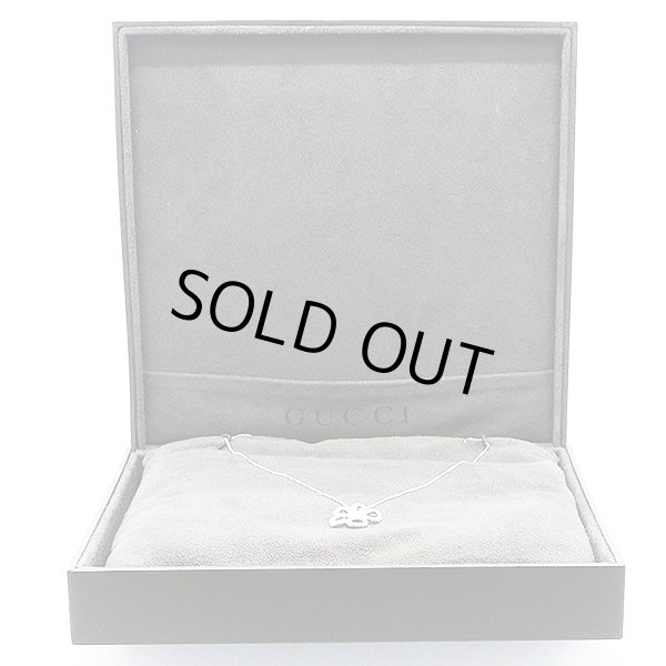 グッチ　750WG ダイアイリペンダントネックレス 4.60g　ケース