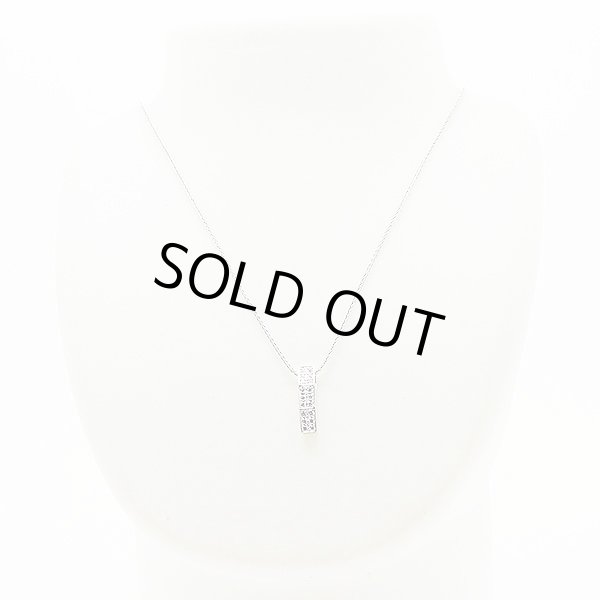 セリーヌ　PT900 ルビーダイアイリペンダントネックレス 0.35ct 0.02ct 8.10g　装着イメージ