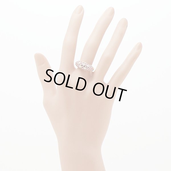 ポアレ　750YG ピンクサファイアダイアイリリング 6.80g　装着イメージ