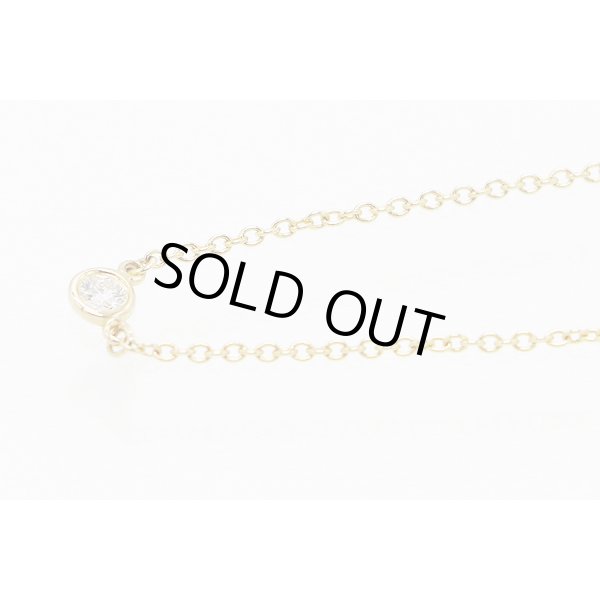 ティファニー　750YG バイザヤード ダイアイリネックレス 1.80g　サイド