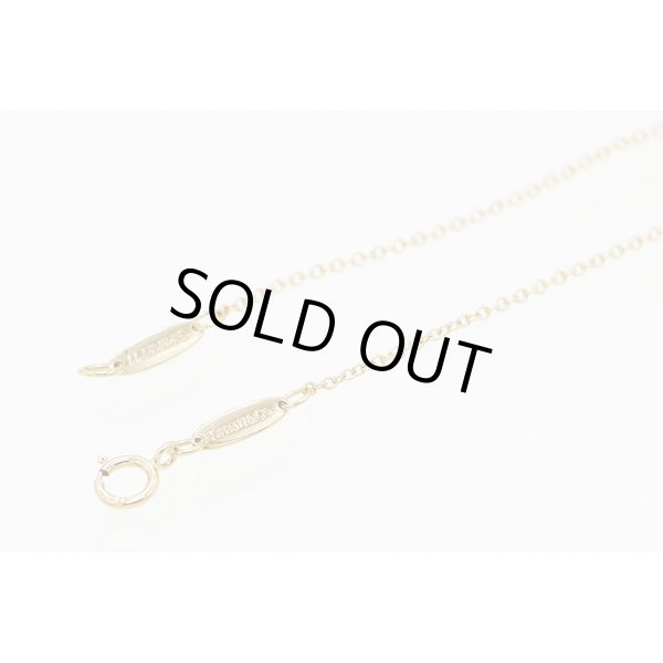 ティファニー　750YG オープンハート ダイア5P ペンダントネックレス 4.10g　留め具外したイメージ(2)