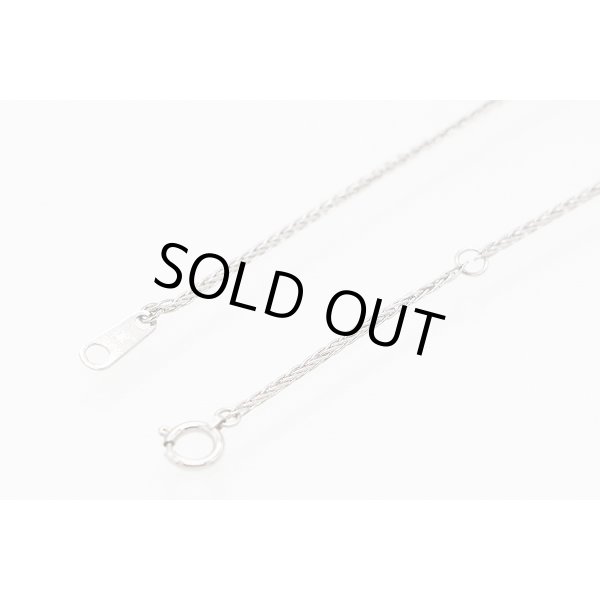 セリーヌ　PT900 ルビーダイアイリペンダントネックレス 0.35ct 0.02ct 8.10g　留め具外したイメージ