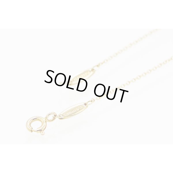 ティファニー　750YG バイザヤード ダイアイリネックレス 1.80g　留め具外したイメージ(2)