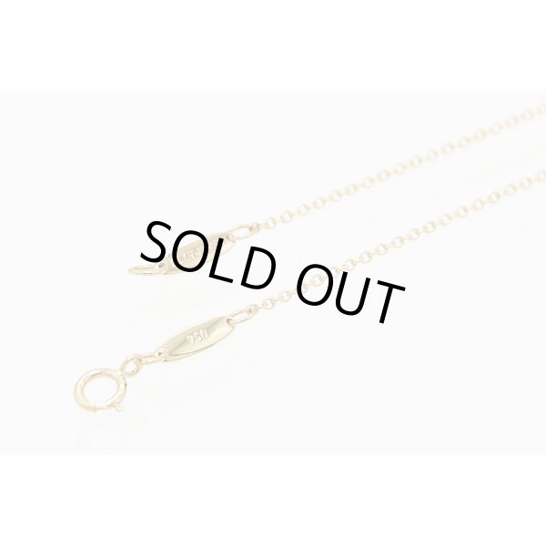 ティファニー　750YG オープンハート ダイア5P ペンダントネックレス 4.10g　留め具外したイメージ