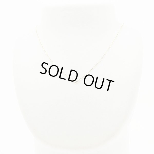 ティファニー　750YG バイザヤード ダイアイリネックレス 1.80g　装着イメージ