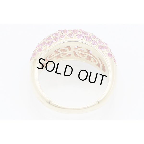 ポアレ　750YG ピンクサファイアダイアイリリング 6.80g　内側