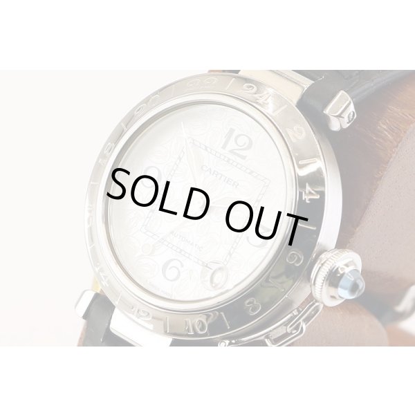 カルティエ　パシャＣ　メリディアン　２６９８　白シェル文字盤　サイド拡大