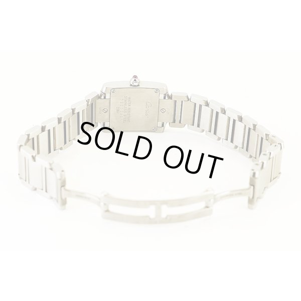 カルティエ　タンクフランセーズＳＭ　２３８４　ピンクシェル文字盤　ブレス