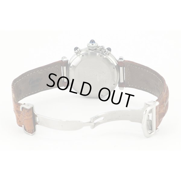 カルティエ　パシャ３８　クロノグラフ　茶文字盤　ブレス