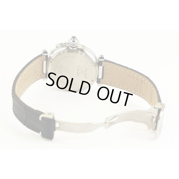 カルティエ　パシャＣ　メリディアン　２６９８　白シェル文字盤　革ベルト