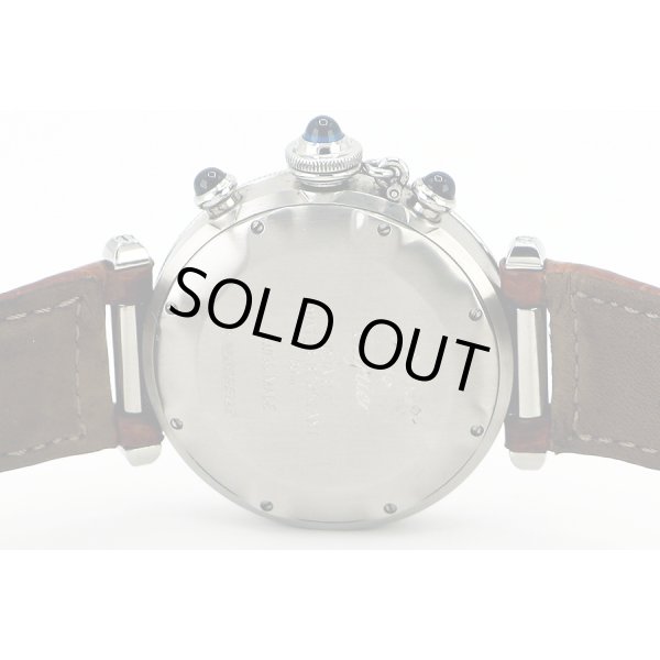 カルティエ　パシャ３８　クロノグラフ　茶文字盤　裏面拡大