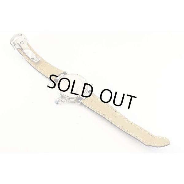 カルティエ　パシャＣ　メリディアン　２６９８　白シェル文字盤　革ベルト状態　裏面