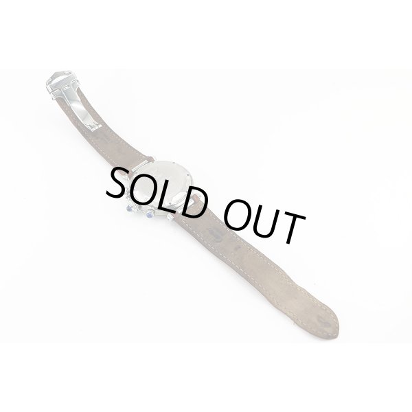 カルティエ　パシャ３８　クロノグラフ　茶文字盤　革ベルト状態　裏面