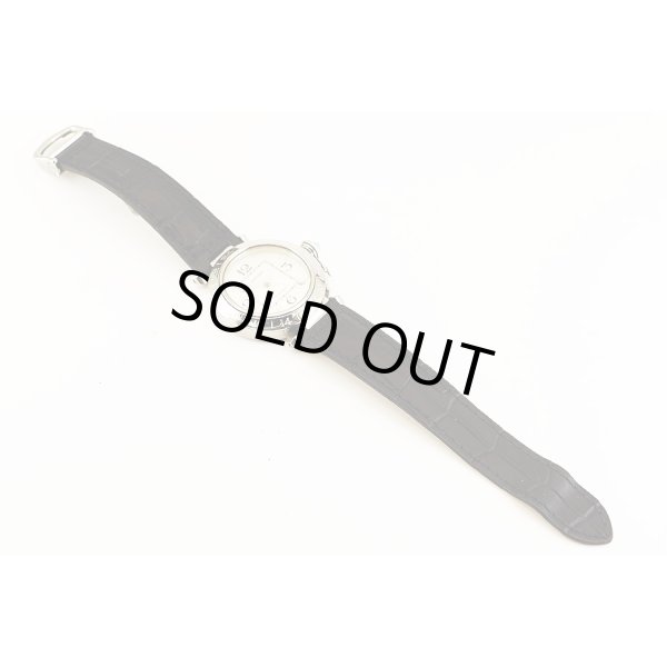 カルティエ　パシャＣ　メリディアン　２６９８　白シェル文字盤　革ベルト状態　表面