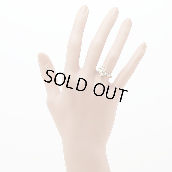 ポーラ　750YG ダイアイリリング 0.30ct 3.60g　装着イメージ