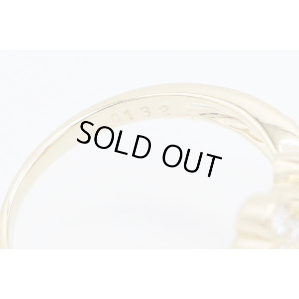 ポーラ　750YG ダイアイリリング 0.30ct 3.60g　刻印(2)