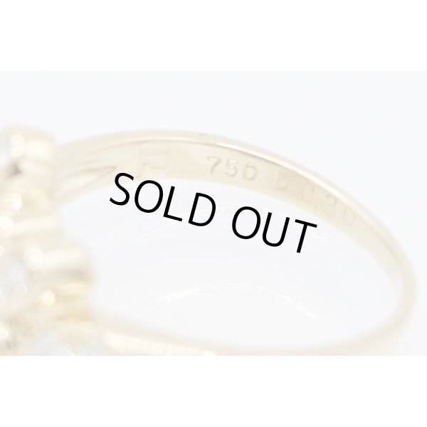 ポーラ　750YG ダイアイリリング 0.30ct 3.60g　刻印