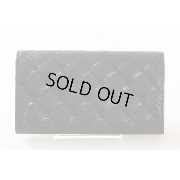 シャネル　フラップ ミディアムウォレット AP3339 ブラック　裏面