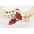 ポーラ　K18 ルビーダイアイリリング 0.28ct 0.13ct 4.50g　拡大