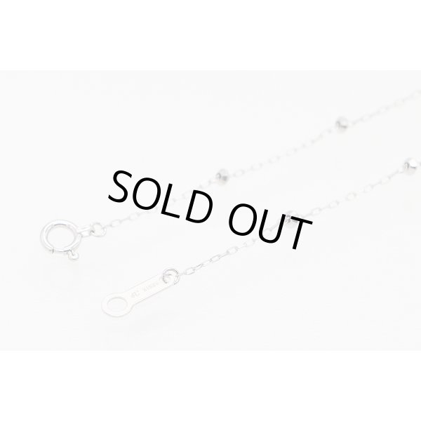 ４℃ 　K18WG ダイアイリブレスレット 0.90g　留め具