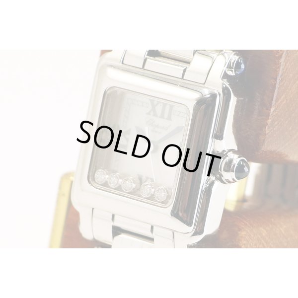 ショパール　ハッピースポーツ　スクエア　２３／８８９３－２３　白文字盤　５Ｐ　サイド拡大