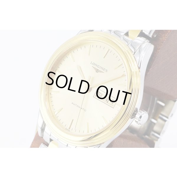 ロンジン　フラグシップ　Ｌ４．８８９　金色文字盤　サイド拡大