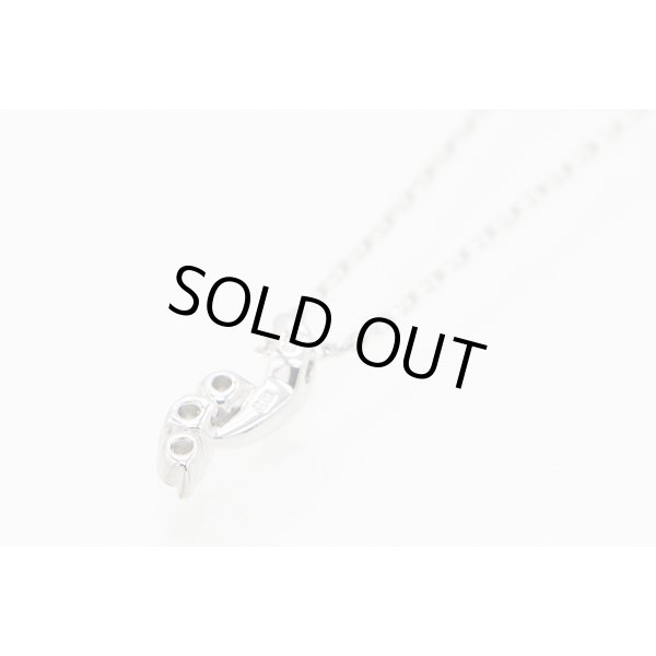 ヴァンドーム　K18WG ダイアイリペンダントネックレス 2.20g　裏面