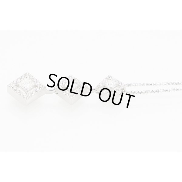 PT850/900 ダイアイリペンダントネックレス 0.330ct 0.30ct 0.35ct 8.60g　サイド