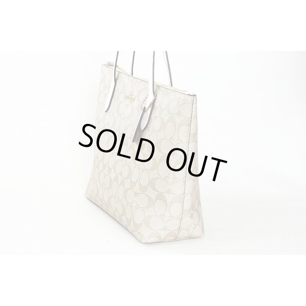 コーチ　トートバック A2154-4455 IMDQC ベージュ／ホワイト　サイド