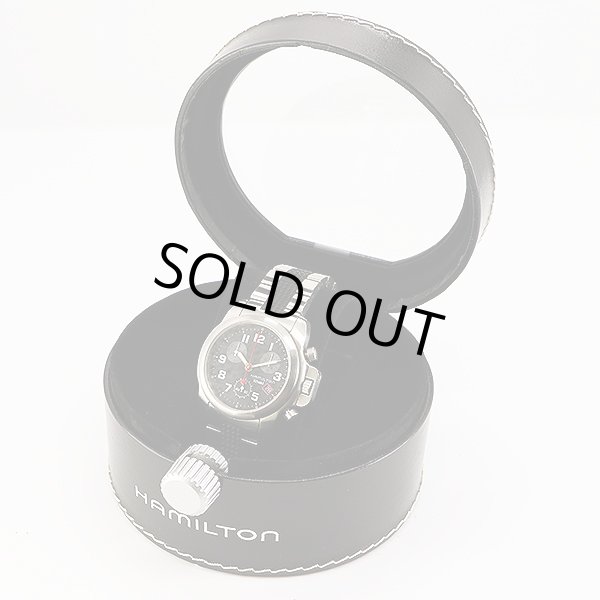 ハミルトン　カーキアクション　クロノグラフ　Ｈ６３４１２１　黒文字盤　箱