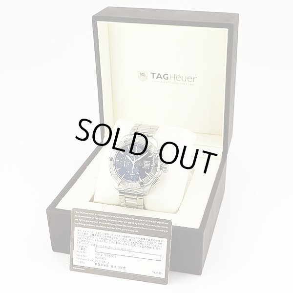 タグホイヤー　アクアレーサー キャリバ１６ クロノグラフ　ＷＡＹ２１１２　紺文字盤　箱