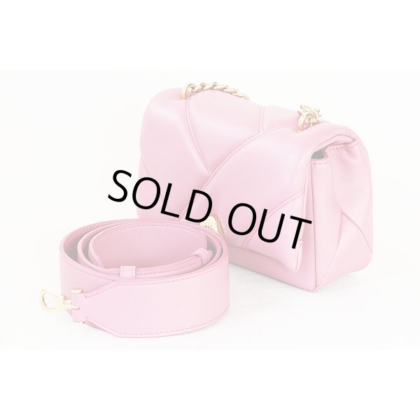 ブルガリ　セルペンティ カボション クロスボディ ミニバッグ ピンク　サイド