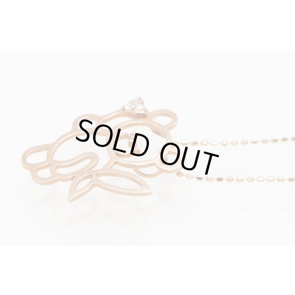 K18PG ダイアイリペンダントネックレス 0.03ct 2.40g　サイド