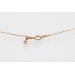 K18PG ピンクサファイアダイアイリペンダントネックレス0.32ct 0.03ct 4.70g　留め具