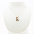K18PG ピンクサファイアダイアイリペンダントネックレス0.32ct 0.03ct 4.70g　装着イメージ