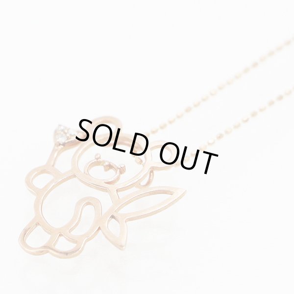 K18PG ダイアイリペンダントネックレス 0.03ct 2.40g