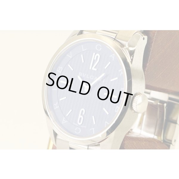 ブルガリ　ソロテンポ　ＳＴ３７Ｓ　黒文字盤　サイド拡大