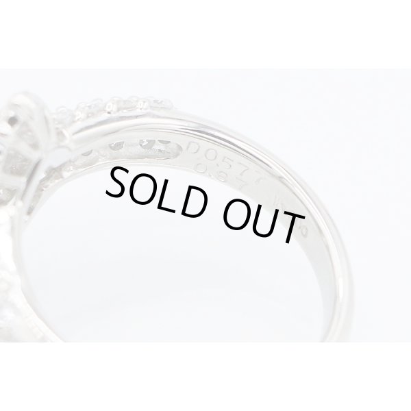 PT900 ダイアイリリング 0.577ct 0.87ct 7.60g　刻印