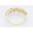 K18 マルチサファイアダイアイリリング 0.84ct 0.05ct 2.60g　内側